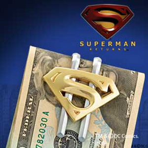 Superman Returns Geldklammer - Gold Symbol