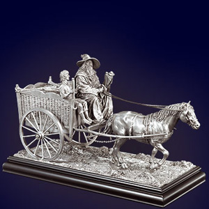 Gandalf auf dem Wagen - Skulptur